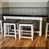 F26. Century Furniture fold out console table with glass top 31"h x 72"w x 20"d (fold out 40"d) 